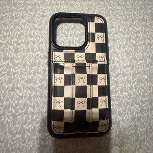 Elegant Black and White Checkered Phone Case
